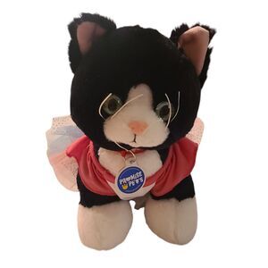 Build A Bear Promise Pets Tuxedo Cat Kitten Black White Green Eyes BAB Outfit